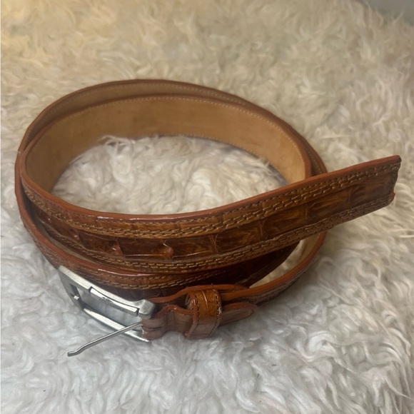 Cuadra Fuscus Skin genuine caiman Belt - Picture 2 of 7